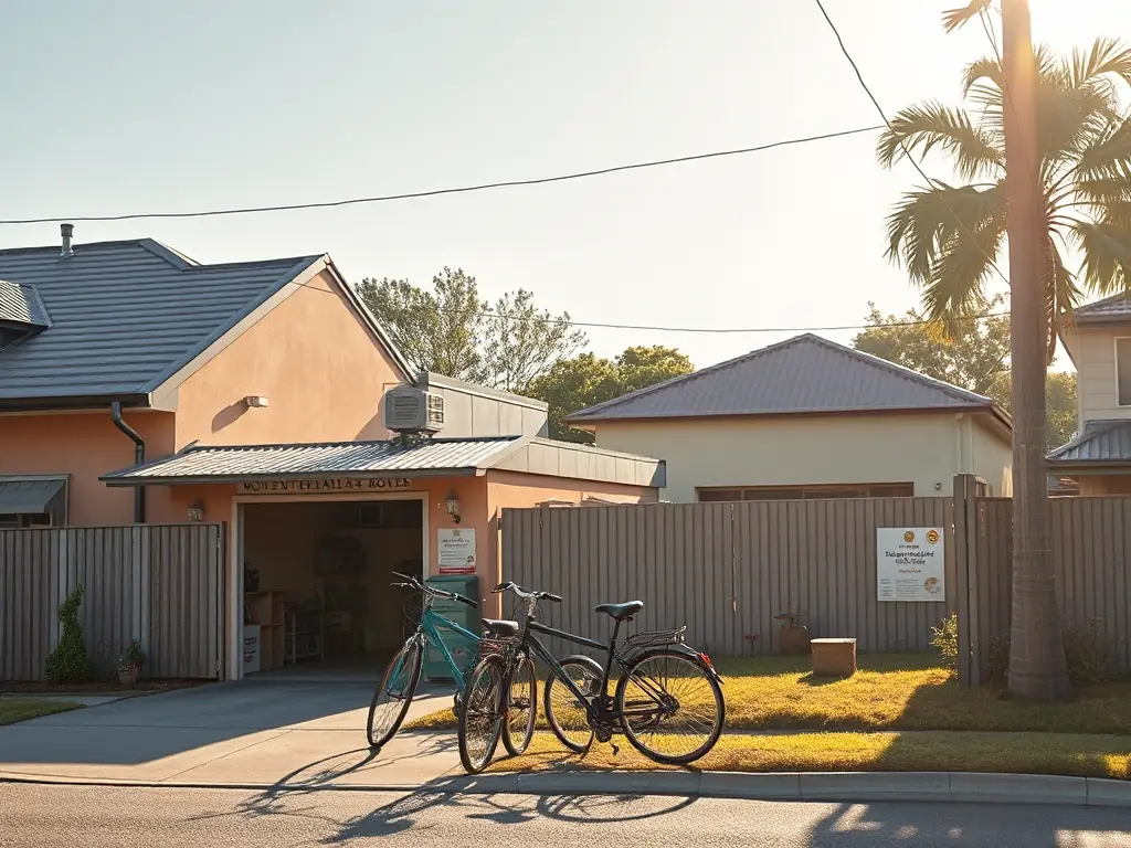 Sydney housing crisis: Auto shop to home conversion potential. Property in Australia.